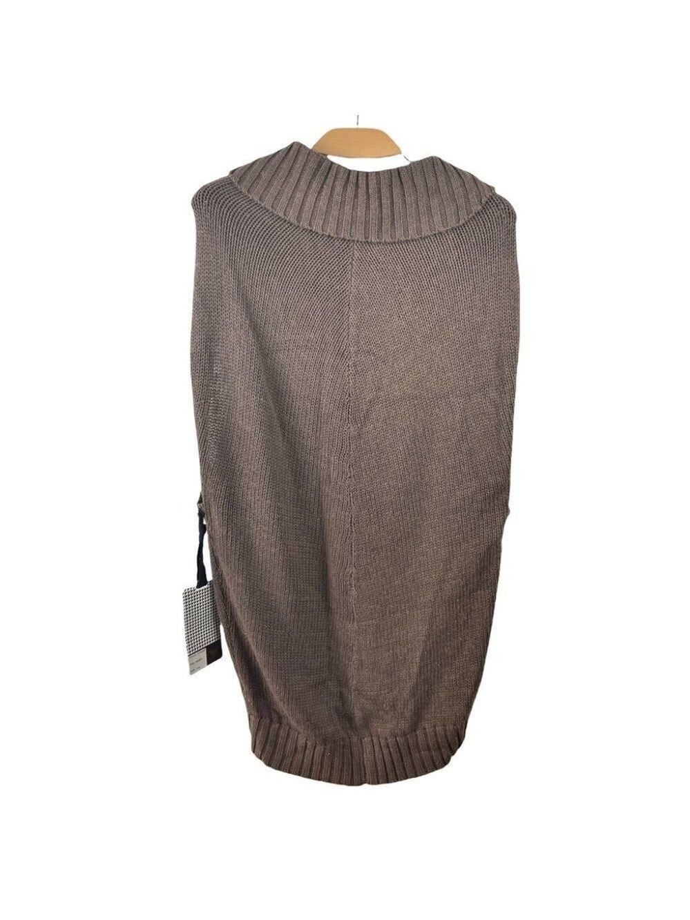 NWT Industry Brown Marled Wool Blend Cocoon Dress Size L - Picture 3 of 8